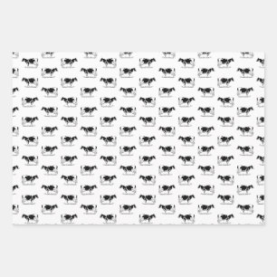 Feuille De Papier Cadeau COULEUR PERSONNALISÉE DES Vaches Holstein Vintage