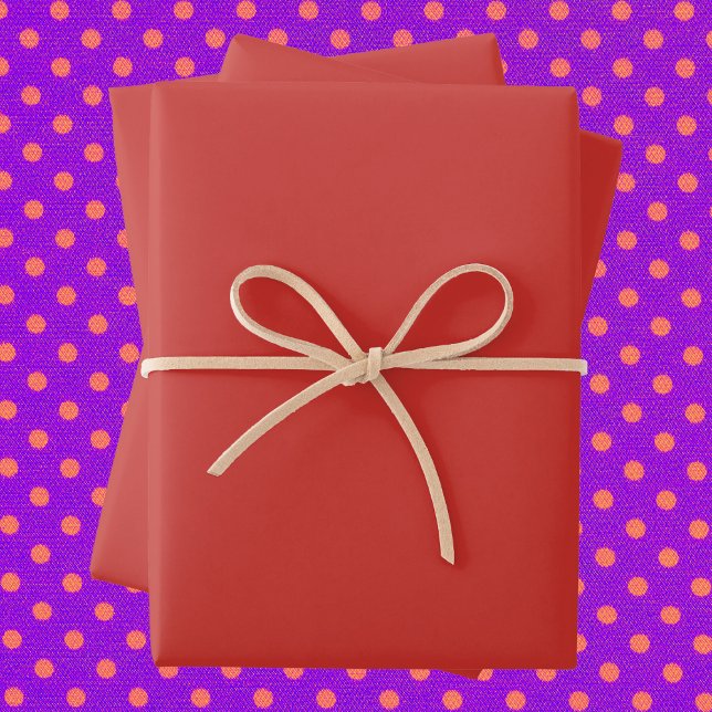 Feuille De Papier Cadeau Couleur rouge uni Noël (Créateur téléchargé)