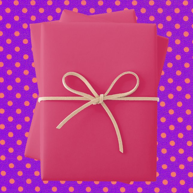 Feuille De Papier Cadeau Couleur solide Cerise (Créateur téléchargé)