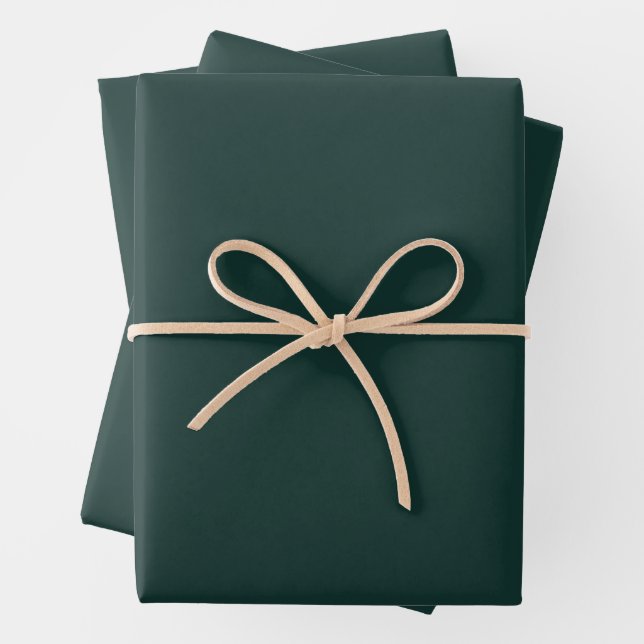 Feuille De Papier Cadeau Couleur solide cyan profonde (En situation)