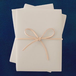 Feuille De Papier Cadeau Couleur solide en lin naturel