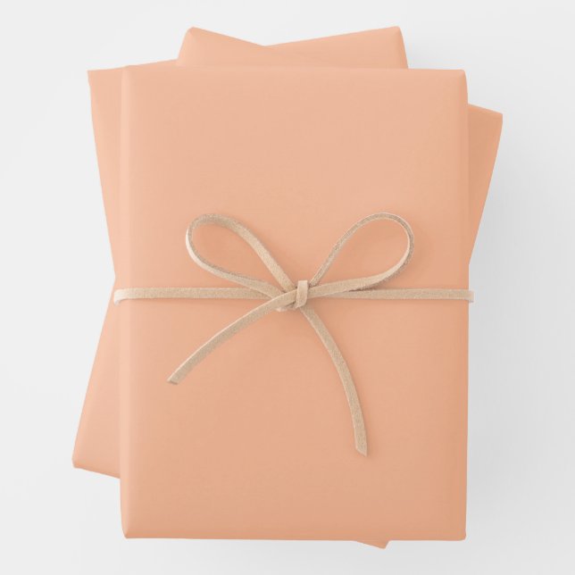 Feuille De Papier Cadeau Couleur solide Fuzz Peach (En situation)