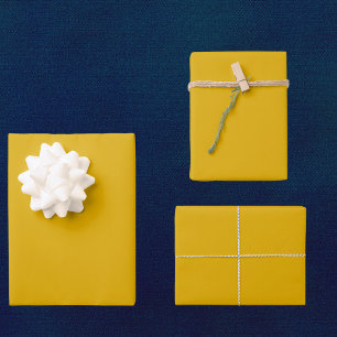 Feuille De Papier Cadeau Couleur solide jaune moutarde