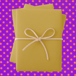 Feuille De Papier Cadeau Couleur solide or Satin Sheen