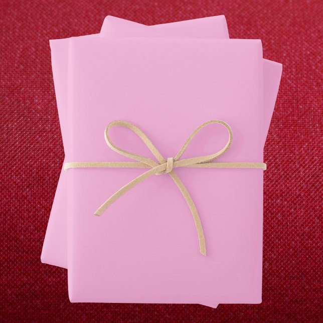 Feuille De Papier Cadeau Couleur solide rose pâle (Créateur téléchargé)