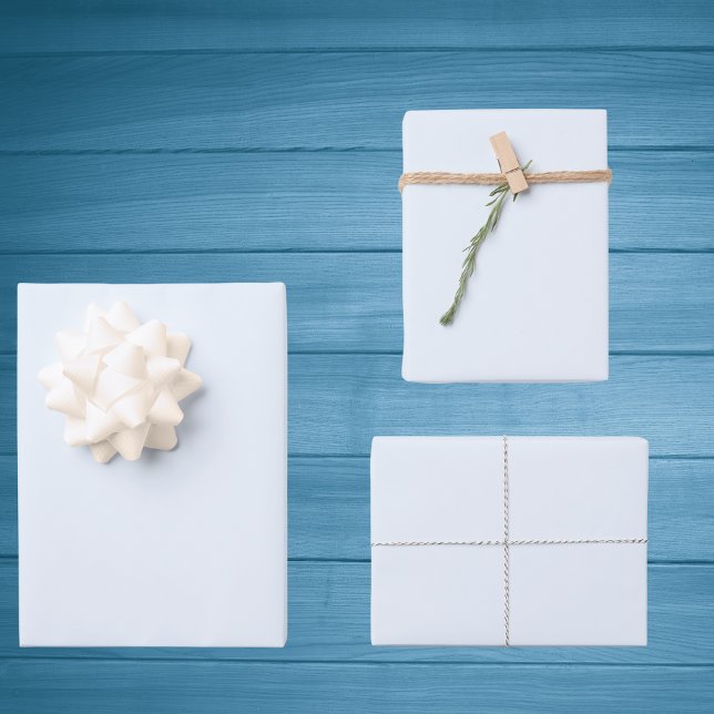 Feuille De Papier Cadeau Couleur uni bleu Alice (Créateur téléchargé)