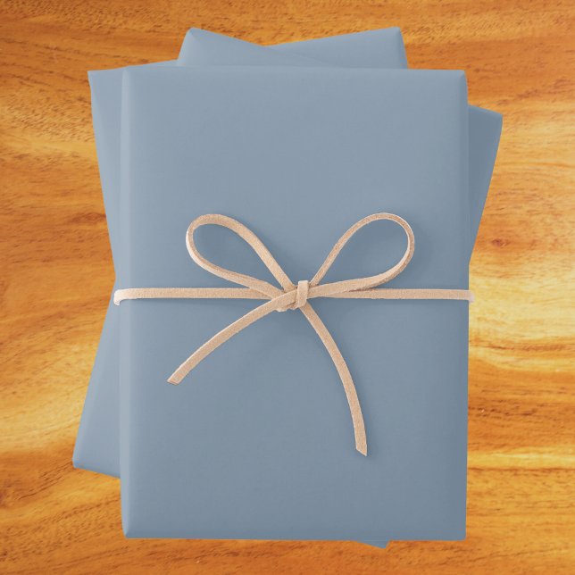 Feuille De Papier Cadeau Couleur uni bleu foncé (Créateur téléchargé)