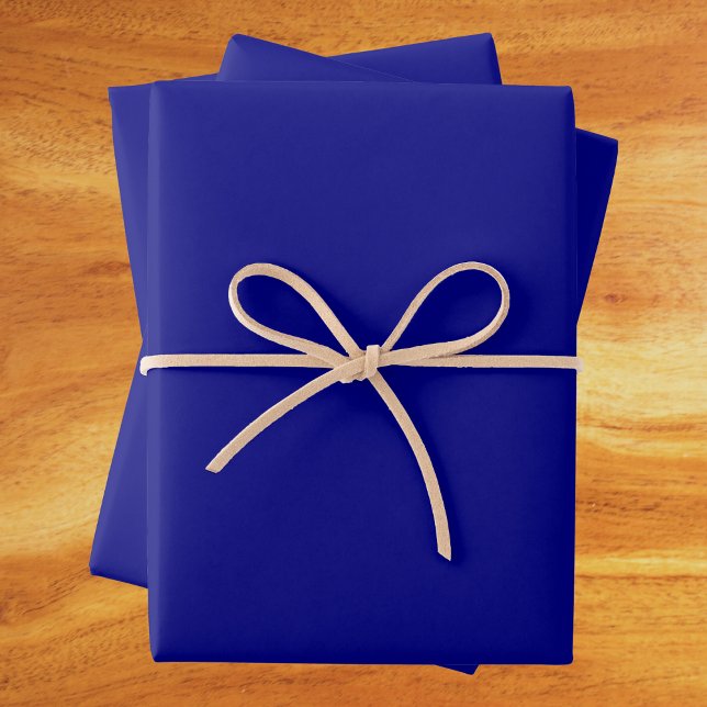 Feuille De Papier Cadeau Couleur uni bleu marine (Créateur téléchargé)