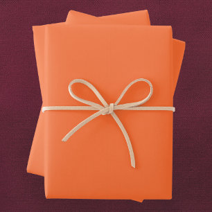 Feuille De Papier Cadeau Couleur vive orange brûlée