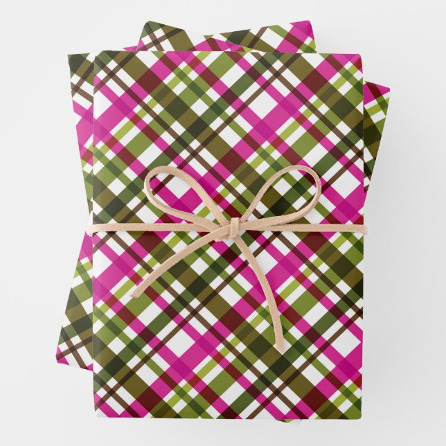 Feuille De Papier Cadeau Couleurs de Noël utilisées (En situation)