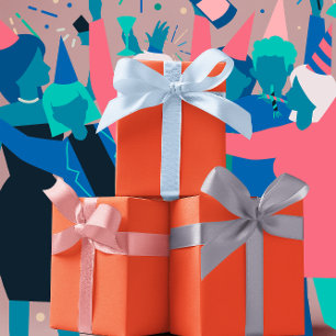 Feuille De Papier Cadeau Couleurs de tendance - Couleur rouge flamme - Soli