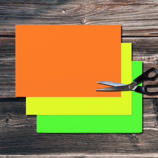 Feuille De Papier Cadeau couleurs néon solides (Créateur téléchargé)