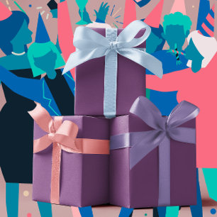 Feuille De Papier Cadeau Couleurs Tendances - Couleur Plum Violet - Solide