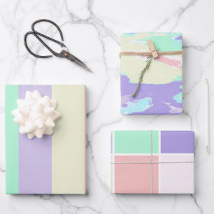 Feuille De Papier Cadeau Couleurs Unicorne
