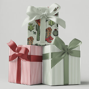 Feuille De Papier Cadeau Country Cowboy Howdy Noël