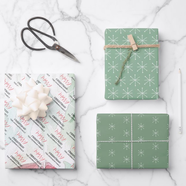 Feuille De Papier Cadeau Country Village White Christmas (Recto)