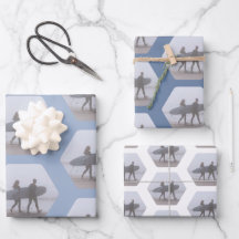 Couple Surfer Minimal Dusty Blue