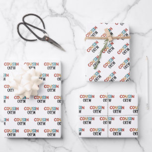 Feuille De Papier Cadeau Cousin Crew Matching Cousins Cute Cadeau