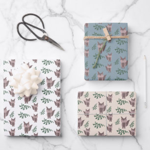 Feuille De Papier Cadeau Couteau Fox Automne Végétation d'automne