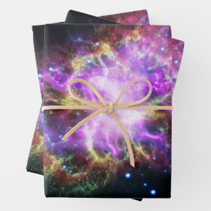 Feuille De Papier Cadeau Crabe Nebula Supernova Remnant Hubble Composite
