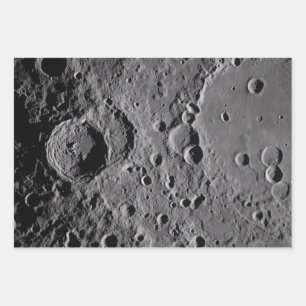 Feuille De Papier Cadeau Cratères lunaires Artemis II