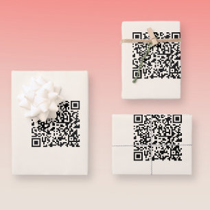 Feuille De Papier Cadeau Créer instantanément un code QR   Modifiable blanc