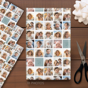 Feuille De Papier Cadeau Créer un collage photo personnalisé avec 18 photos