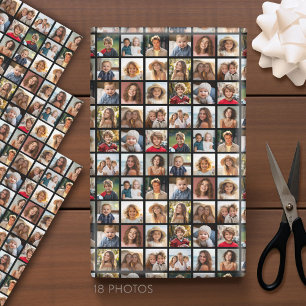 Feuille De Papier Cadeau Créer un collage photo personnalisé avec 18 photos