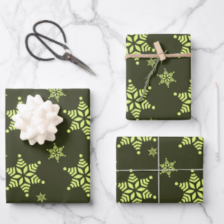 Feuille De Papier Cadeau Créez votre propre motif de flocons de neige gras