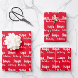Feuille De Papier Cadeau Créez votre propre nom d'anniversaire heureux 