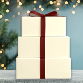 Feuille De Papier Cadeau Crème de jour de neige solide