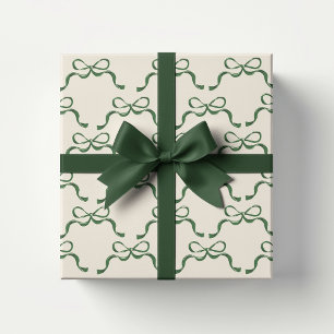 Feuille De Papier Cadeau Crème de Noël Moderne Vacances Green Vaches