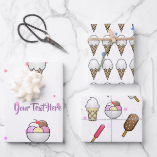 Feuille De Papier Cadeau Crème glacée Parlour Dream