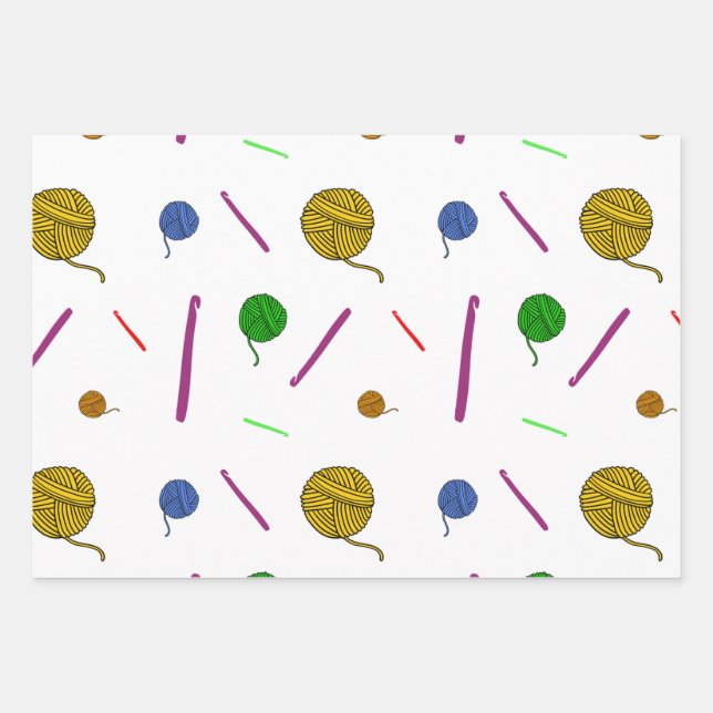 Feuille De Papier Cadeau Crochet (Devant 3)