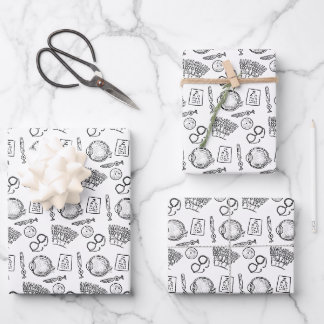 Feuille De Papier Cadeau Croquis d'ophtalmologie