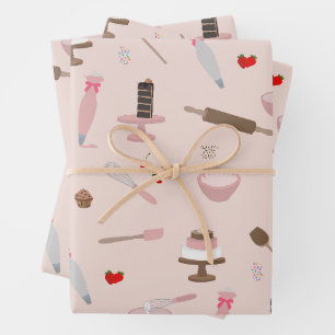 Feuille De Papier Cadeau Cuisine et Cuisine Ustensiles Boulangerie Cuisine