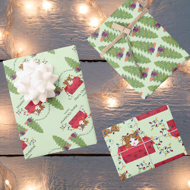 Feuille De Papier Cadeau Cute Cat in a Box Here for the Boxes Christmas