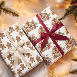 Feuille De Papier Cadeau Cute Cosy Festive Sweet Traitements Noël