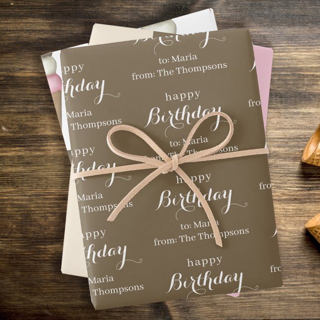 Feuille De Papier Cadeau Cute Ice Cream Cone Motif napolitain Whimsical (Créateur téléchargé)