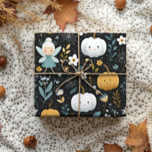 Cute Kawaii Halloween Fée et Citrouilles pastel