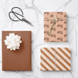 Feuille De Papier Cadeau Cute Motif Coffee Cats