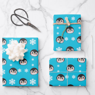 Feuille De Papier Cadeau Cute Penguin