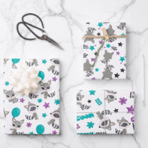 Cute Raccoon Motif