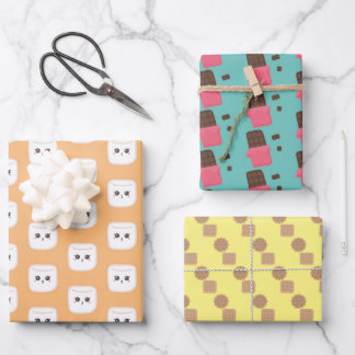 Feuille De Papier Cadeau Cute S'mores Snack
