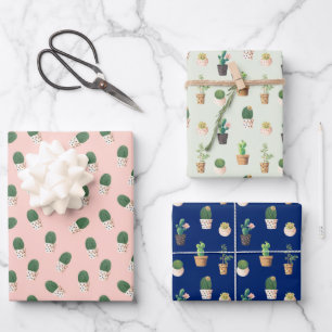 Feuille De Papier Cadeau Cute Succulent
