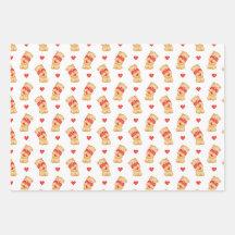Cute Valentine's Wrapping Paper | Teddy Bear 