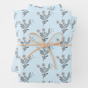 Feuille De Papier Cadeau Dainty Florals Élégant Cadeau Chic Simple