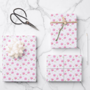 Feuille De Papier Cadeau Dainty Rose Positions