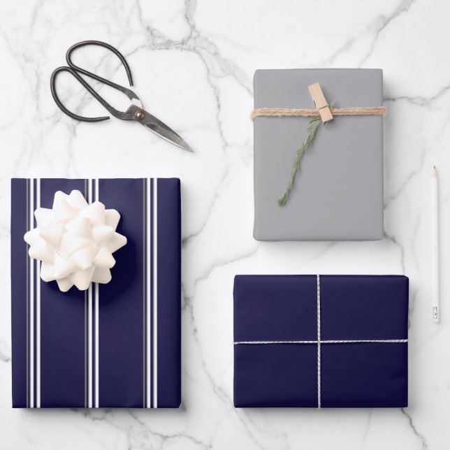 Feuille De Papier Cadeau Dallas Pinstripe Spirit 1 (Recto)