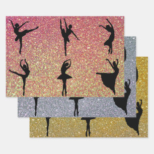 Feuille De Papier Cadeau Danse Ballet Glitt Danse Ballerina